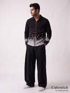The Noir Ombré Zip-Shirt