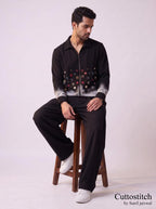 The Noir Ombré Zip-Shirt