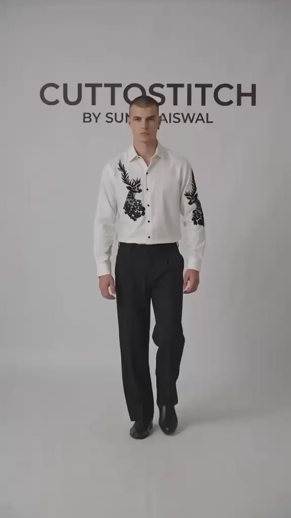 The Midnight Stag Ivory Shir