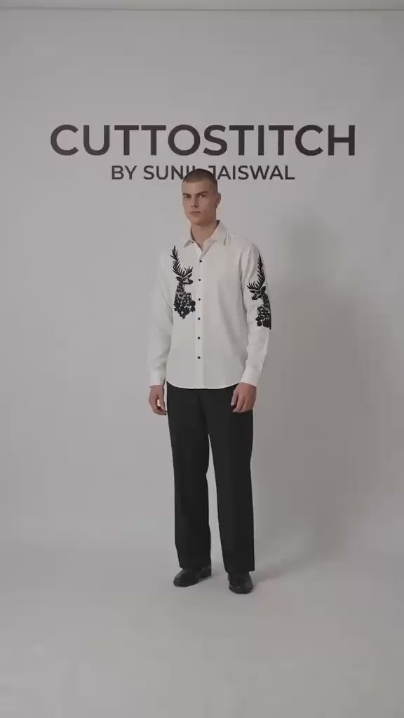 The Midnight Stag Ivory Shir