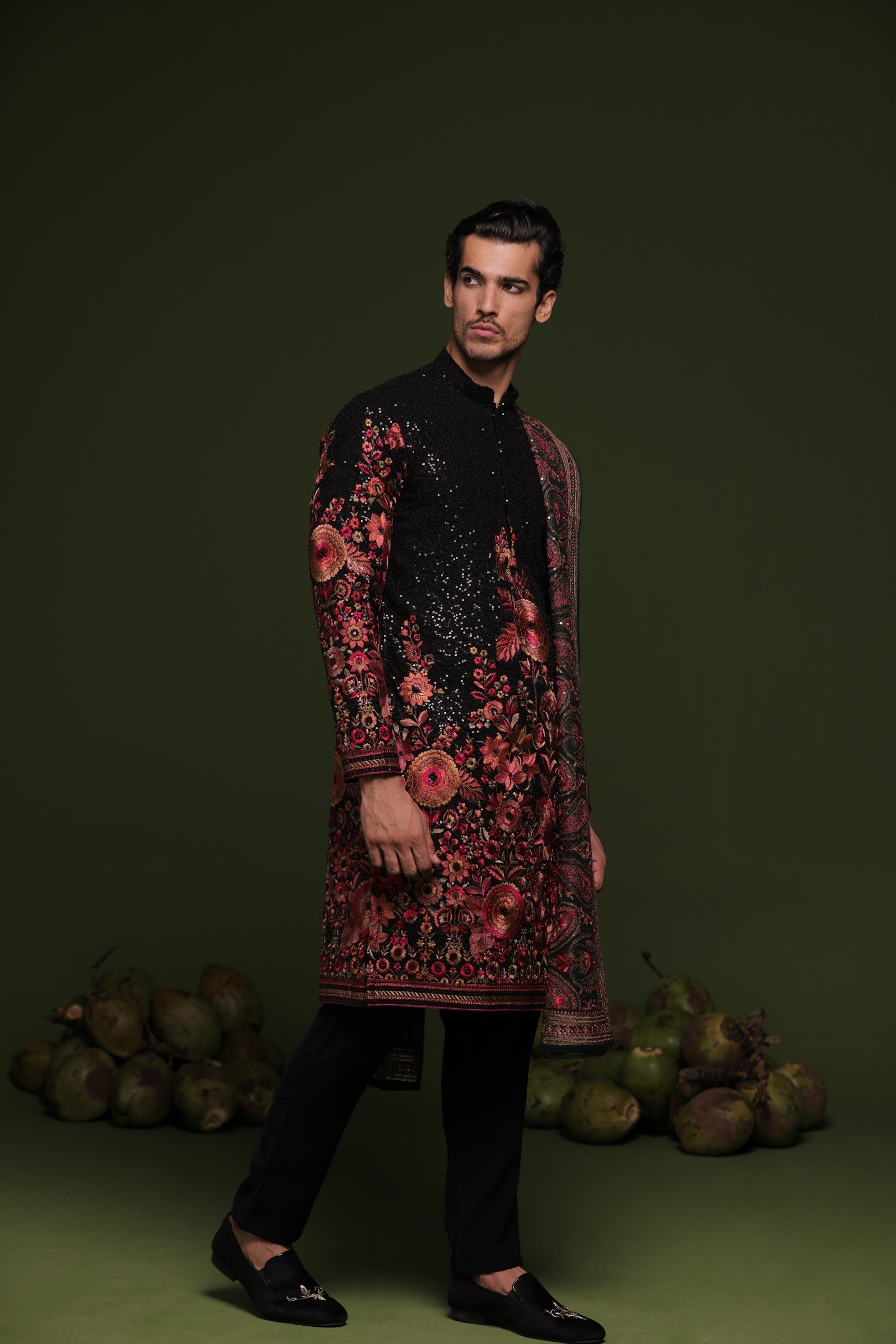 Lakshay Gaur in Madhav Multi Kurta set with trouser and Dupatta